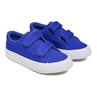 Blue Toddler Sneakers Canvas Toddler Shoes for Girls & Boys Toddlers Casual Kid Sneaker White, Size 12, Little Kid