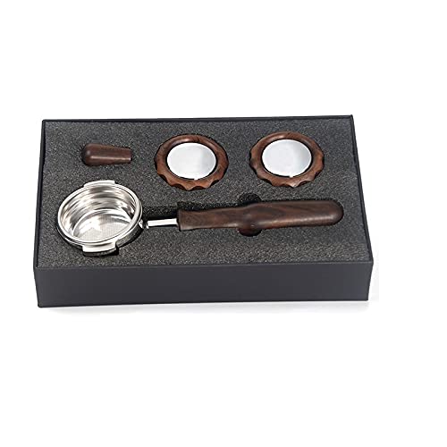 Sundey Accesorios de Bricolaje de MáQuina de Café Portafiltro Sin Fondo 58MM Cesta de Soporte de Filtro para Expobar E61…