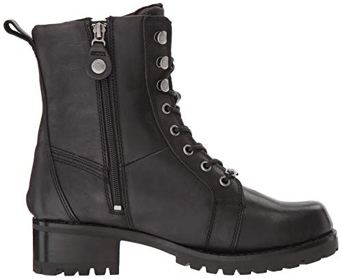 HARLEY-DAVIDSON FOOTWEAR Women's Keeler Leather Motorcycle Casual Boot, Black, 9.5