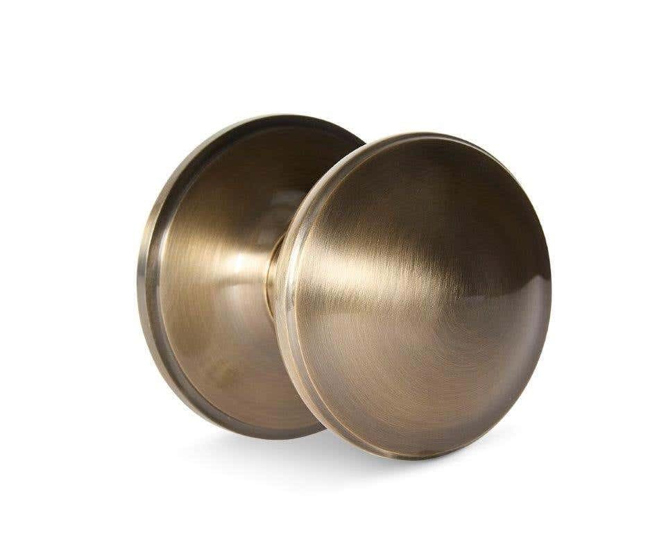 Designer Levers Ringed Centre Door Knob - 70mm - Antique Brass