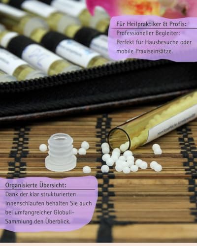 MV-Versand Homöopathie Taschenapotheke Klassik mit 64 Klargläsern Leder (grün)