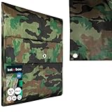 KOTARBAU® Bâche de Protection Extérieur - Polyéthylène - 4 x 4 m - Camouflage -...