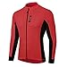 MEETWEE Herren Radtrikot, Langarm Fahrradtrikot Reißverschluss Fahrradbekleidung Radshirt Fahrradshirts für Männer, Atmungsaktive Cycling Jersey Schnell Trocknen Radsport Bekleidung