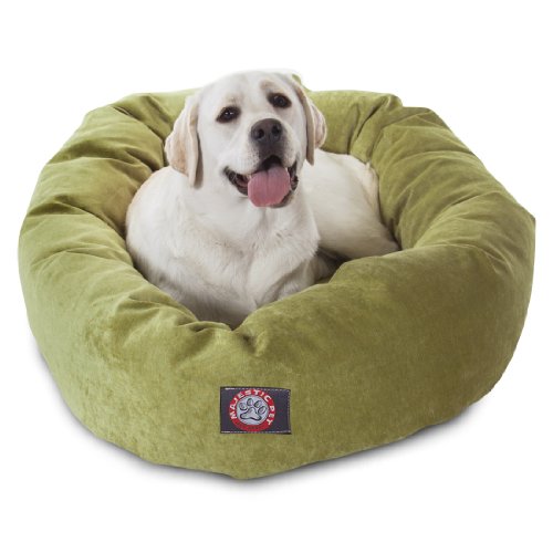 Image of Majestic Pet Villa 40 Inch Shredded Memory Foam Dog Bed for Large Sized Dog 40x29x9 Inch-Orthopedic Pet Bed with Removable Washable Cover-Washable Large Puppy Mat with Head Support-Apple