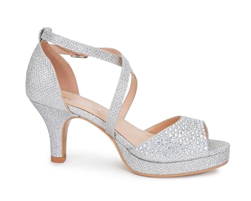 Soda Rhinestone heel sandals for Girls/kids4