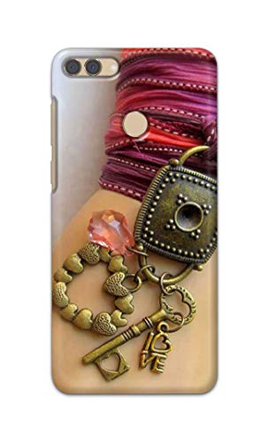 Image of Girl Hand with Keychain Hard Back Case Cover for Huawei Y9 (2018) Back Cover -(J5) VNS2228