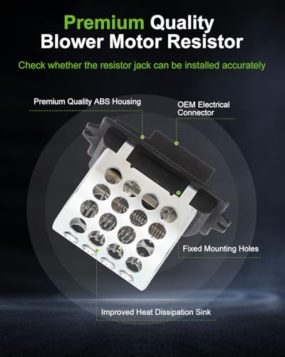 Image of SCITOO Air Conditioning Heater HVAC Blower Motor Resistor Regulator for 1995-2000 for Chrysler Cirrus,for Chrysler Sebring,95-2000 for Dodge Stratus,1996-2000 for Plymouth Breeze,OE-4885844AA Resistor