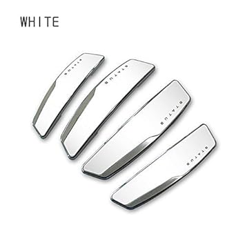 Ezip Status White High Glossy Slim Door Edge Guards (Made in Korea) Set of 4 for Toyota Innova Crysta