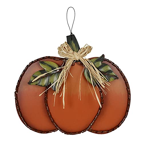 Hanging Pumpkin Fall Front Door Decor Sign, Thanksgiving Wooden Pumpkin