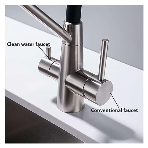 Robinet cuisine filtre eau double bec orientable à 360 - 6