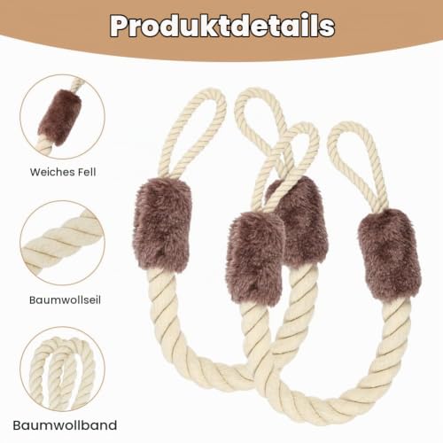 AYESY Türstopper Klinke, 2 Stück Türkordel Klemmschutz, 60 cm Baumwolle Türstopper Seil für Haustier und Kinder Fingerschutz… – Ansicht 3