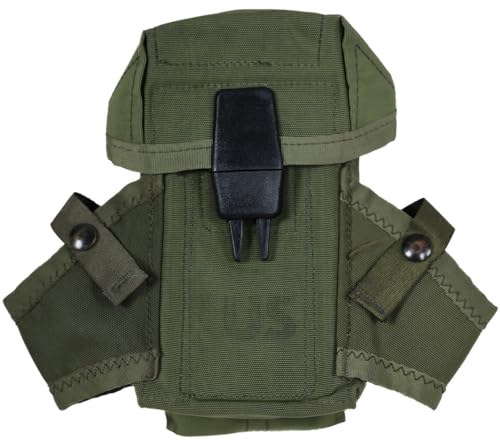 US Military Alice Ammo Pouch Ammunition OD Green (Olive Drab) 30 Round Magazine M16 Rifle Hand Grenade LC-1 Small Arms Case Pouch with Alice Clips LC1