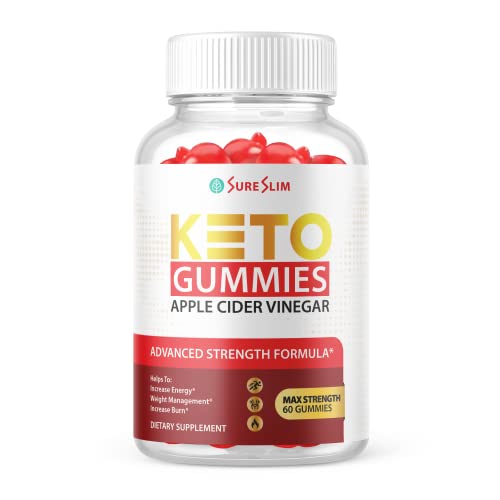 Sure Slim Keto Gummies - Vegan, Non GMO - Sure Slim ACV Keto Gummies with Apple Cider Vinegar, Sureslim Keto Gummies with ACV for Ketosis, Advanced Formula Ketogenic (1 Pack)