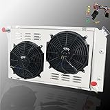 3 Row Radiator Compatible with Chevy Corvette C3 1977-1982 5.0L 5.7L V8 350 305 Engine w/Electric Fans Wire Relay kit