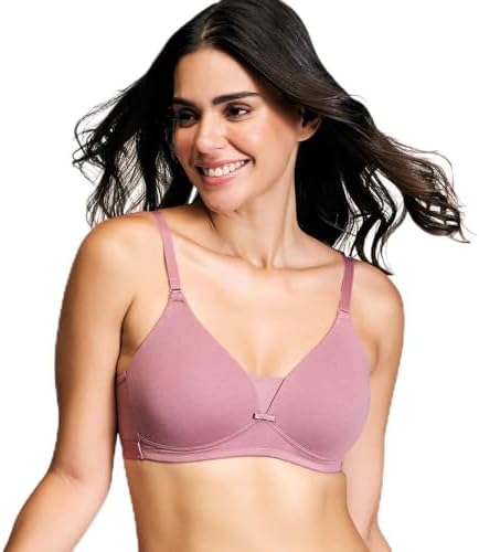 NYKD Women's Cotton Lightly Padded Seamless Wire Free Everyday T-Shirt Bra for Women Daily Use Wireless, 3/4th Coverage - Bra, NYB003, Black, 32B, 1N