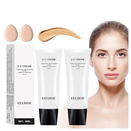 2-Pack Skin Tone Adjusting CC Cream SPF 50 for Mature Skin(Natural)