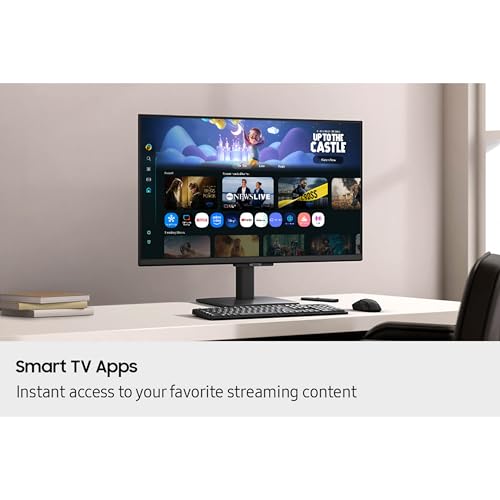 Image of Samsung 27-Inch M5 (M50F) Series FHD Smart Monitor with Streaming TV, Speakers, HDR10, Gaming Hub, Multiple Ports, Workout Tracker, Vision Accessibility Tools, Black, LS27FM502ENXZA