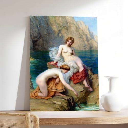 Impression sur toile Herbert James Draper Mers d'été de 30x45 cm