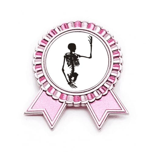 Broche squelette rose en métal taille M pour décoration du corps humain