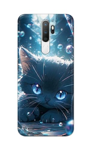 Image of Printed Hard Back Cover Case for Oppo A5 2020 | Oppo A9 2020 Back Cover (Cute Cat) -1111