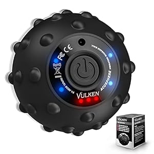 Vulken Acusphere Massageball mit hoher Intensität, 4 Geschwindigkeiten, für Muskel- und Plantarfasziitis, Schmerzlinderung, myofasziale Entspannung und Triggerpunktbehandlung, Fußmassageroller