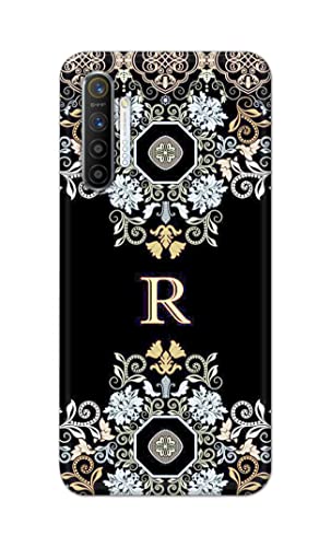 Image of PRINTFIDAA Name II Initial II Letter Floral Pattern Alphabet R Printed Designer Hard Back Case Cover for Realme XT /Realme X2 -(TY) MVN1007