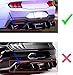 KREACJA Rear Bumper Diffuser Fits for Ford Mustang 2024 2025 EcoBoost and GT Models with Dual Exhaust Spoiler Splitter Shark Fin V1 Style Glossy Black Body Kit Car Accessories