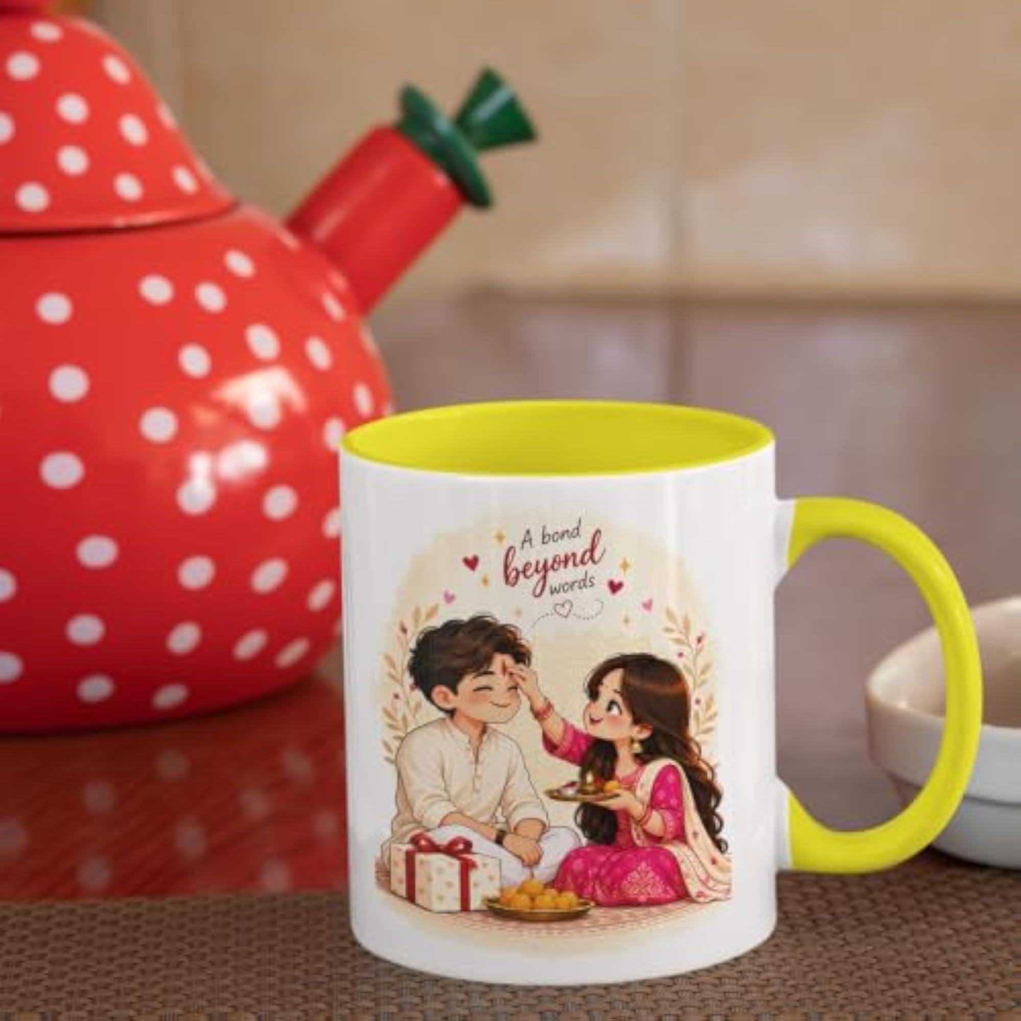 Brother Sister Bond Design Coffee Mug, Unique Gift