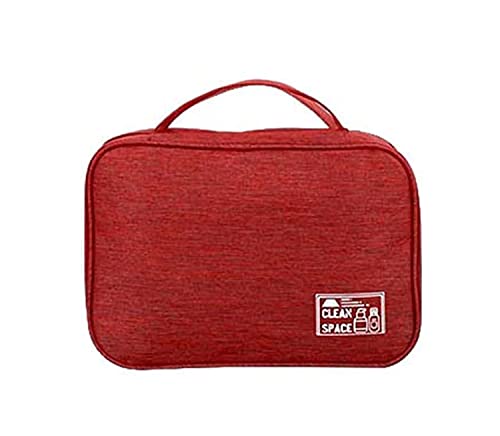 Image of Styleys Travel Cosmetic Bag for Men Women, Hanging Toiletry Bag, Makeup Pouch, Waterproof Makeup Cosmetic Bag Travel Organizer for Accessories, Shampoo (Wine Red - S11087)