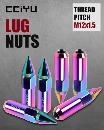 Image of cciyu 20PCS M12x1.5 Lug Nuts for Acura for TL 1996-2008 | M12x1.5 Cap Spiked Extended Tuner for Acura MDX NSX TL TSX for Honda Accord Civic for Toyota Avalon Camry Corolla Hex 3 /4 inch