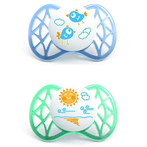 Nuvita - Chupete con tetina simétrica azul para 0m+