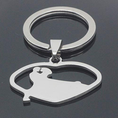 Preisvergleich Produktbild GMTEXTILES Schlüsselbund Edelstahl Anhänger Charm Schlüsselbund Verlobungsgeschenk