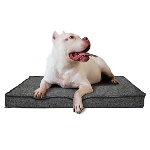 Chew Proof Dog Bed for Aggressive Chewers,Durable Dog Beds for Medium Dogs Chew Resistant with Removable Cover for Crate or Cages Orthopedic Memory Foam Grey 35" x 22"