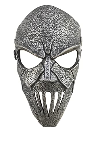 Oakamy Máscara de Mick Thompson, Corey Taylor y Joey Jordison - Látex, Gótico, Retro, Halloween - Accesorio de Banda para Disfraz, Gris, M