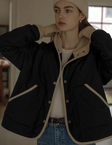 Faleave Women's Quilted Jacket Button Down Puffer Jacket Lightweight Coats Padded Outwear with Pockets3