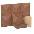 6 Pack Large Acoustic Panels, 23.6 * 23.6 Inch Decorative Sound Absorbing Panels, Noise-Reducing and Flame-retardant for Studio, Home (Patchwork Three-Color)