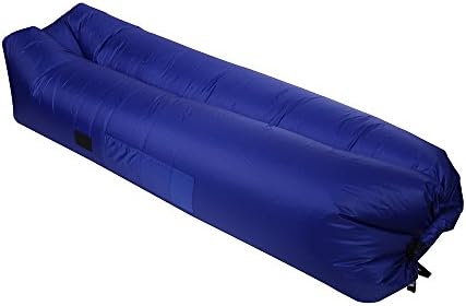 Inflatable Air Lounger Portable Self Inflating Sofa Chair, Waterproof Ripstop Lounge for Chillout Camping and Hiking, Beach Pools Travel, Outdoor Indoor Lazy Bag , Inflate Anywhere (Dark Blue)