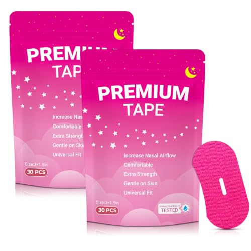 Mouth Tape for Sleeping 60PCS, Nasal Strips with Hole