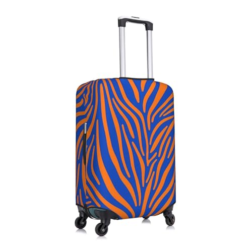Stripe Orange Navy Luggage Covers For Suitcase Elastic Suitcase Cover Protector Scratch-Resistant Covers For 25-28 Inch Luggages L3