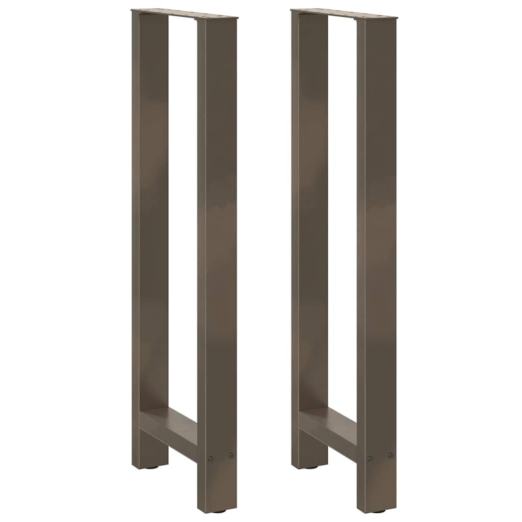 vidaXL Patas para Mesa de Bar de Acero Natural (2 Unidades, 50 x 110-111 cm)