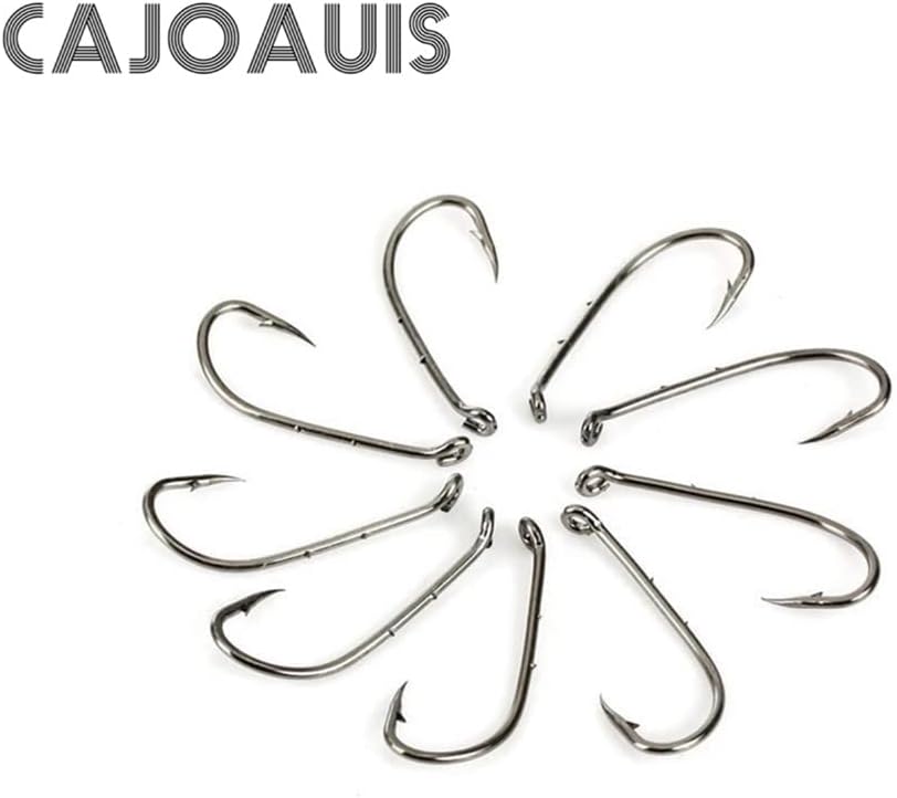 Baitholder Fishing Hooks / Pa Barbed Shank Down Eye Fishing Offset Hooks