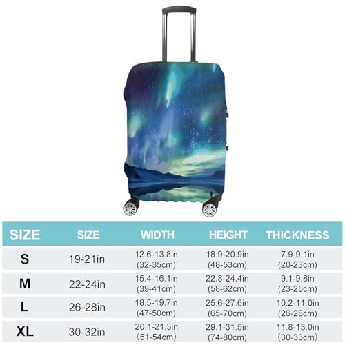 Northern Lights Printed Luggage Cover Protector, Fits 18-32 Inch Luggage2