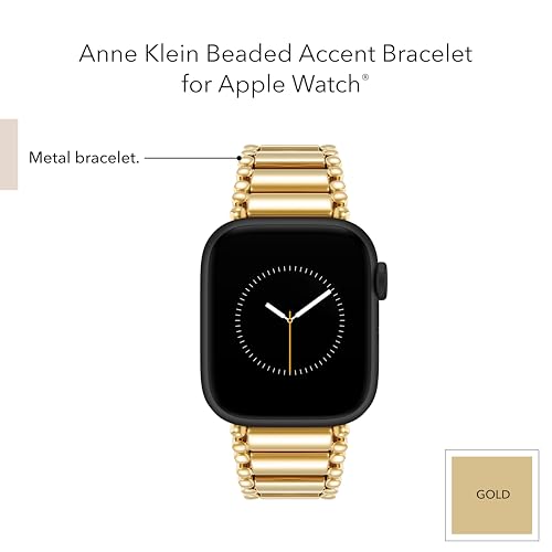 Anne Klein Fashion Bracelet for Apple Watch, Secure, Adjustable, Apple Watch Replacement Band, Fits Most Wrists