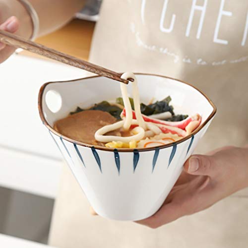 Tigela de cerâmica para ramos com pauzinhos para sopa de macarrão e sopa da Hemoton, recipiente para