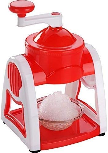 Exseson Manual Ice Gola Slush Maker Ice Snow Maker Machine (red)