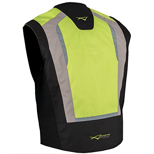 A-Pro Jasna kamizelka bezpieczeństwa Hi Vis, kamizelka na motocykl, skuter, odblaskowa, widoczność XL