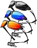 KALIYADI 3 Pack Polarized Sunglasses-Men Sports Sun-glasses: Mens Sunglasses UV Protection for Fishing Driving Cycling