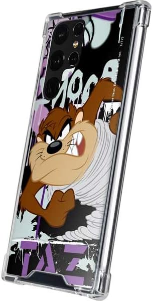 Miniatura 2 de Skinit Funda transparente compatible con Galaxy S22 Ultra, con licencia oficial de Looney Tunes Splatter Paint Tasmanian Devil Design