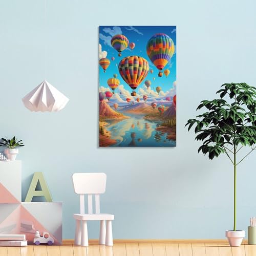 Impression sur toile montgolfière romantique de qualité supérieure - 4