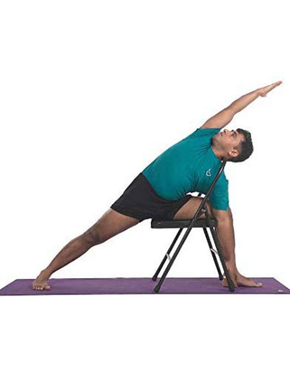 Chaises De Yoga,Chaise De Yoga Iyengar,Chaise D'inversion De Yoga,Chaise De Yoga en Métal Pune Yoga Chair,Chaise D'assistance Au Yoga,Chaise De Yoga Senior 2 Bars,Black
